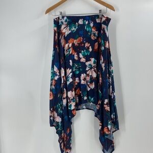 Vera Wang Simply Vera hi low skirt circle style multi print large